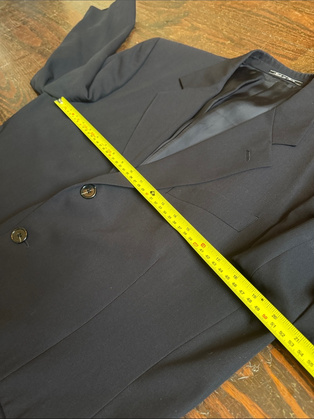 VTG Fendi Navy Blue Single-Breasted Blazer 3 Button Blazer 54R EU/44R US - Picture 13 of 15